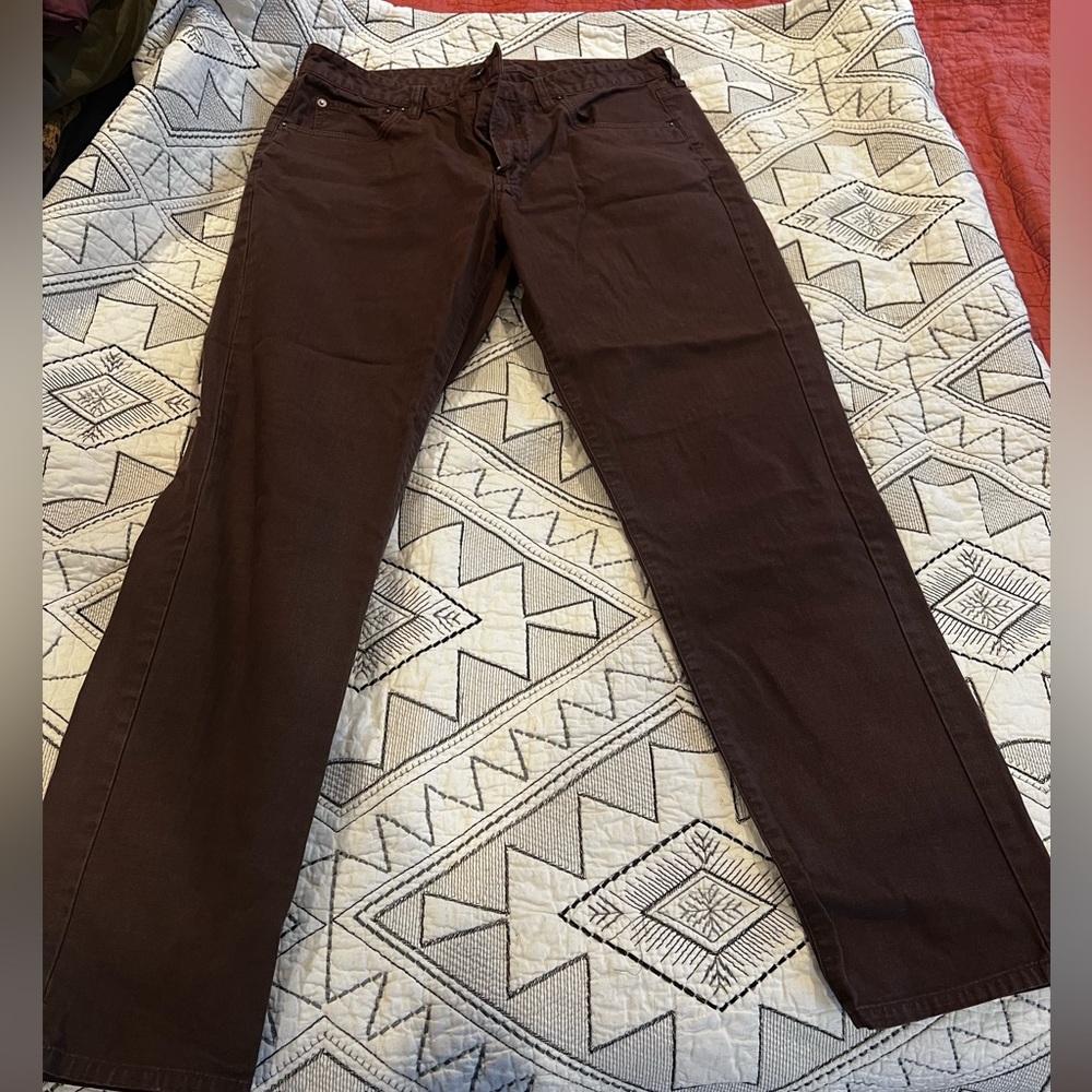 Men's Bonobos Brown Herringbone 5-pocket Pants